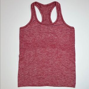 Lululemon Athletica Red Fitted Sleeveless Tank Top